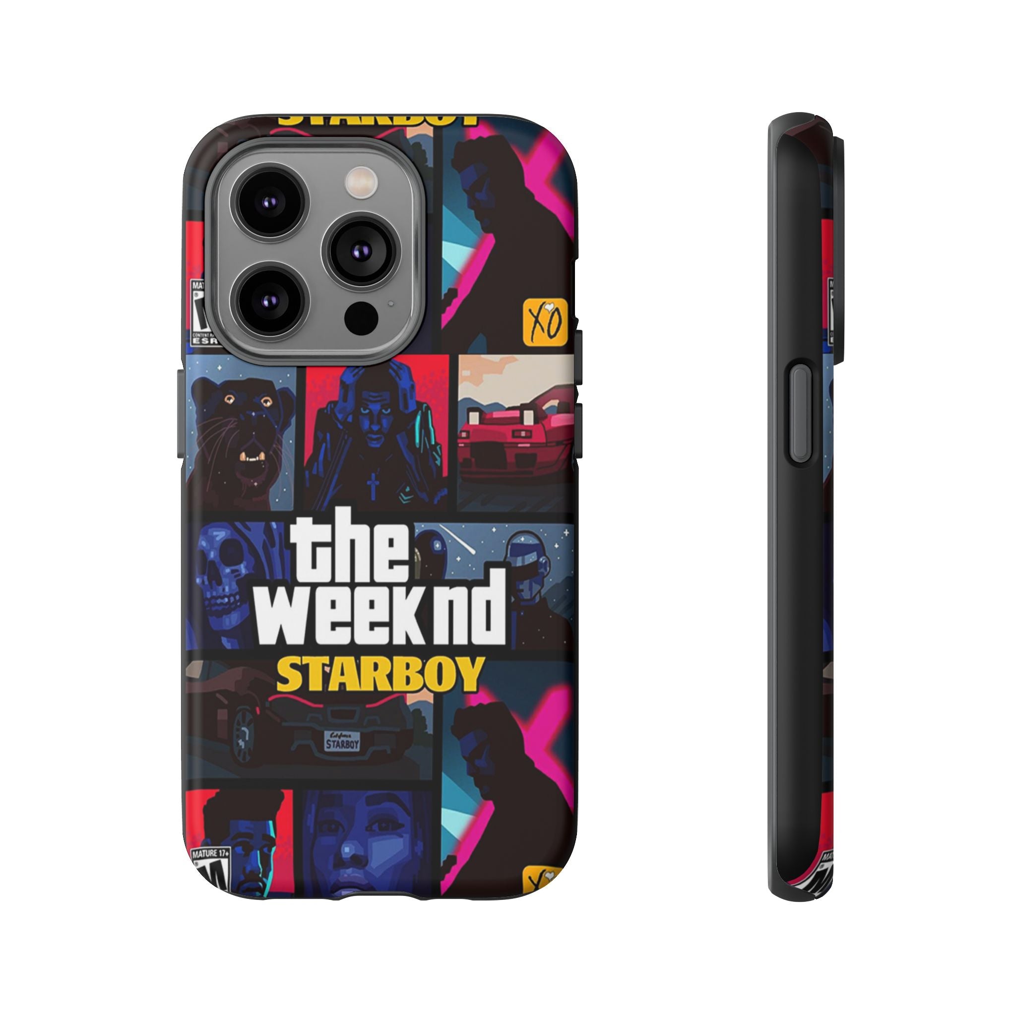 Neon Night Collage Premium Tough Shining Phone Case (Double Layer) Available For All iPhone Models