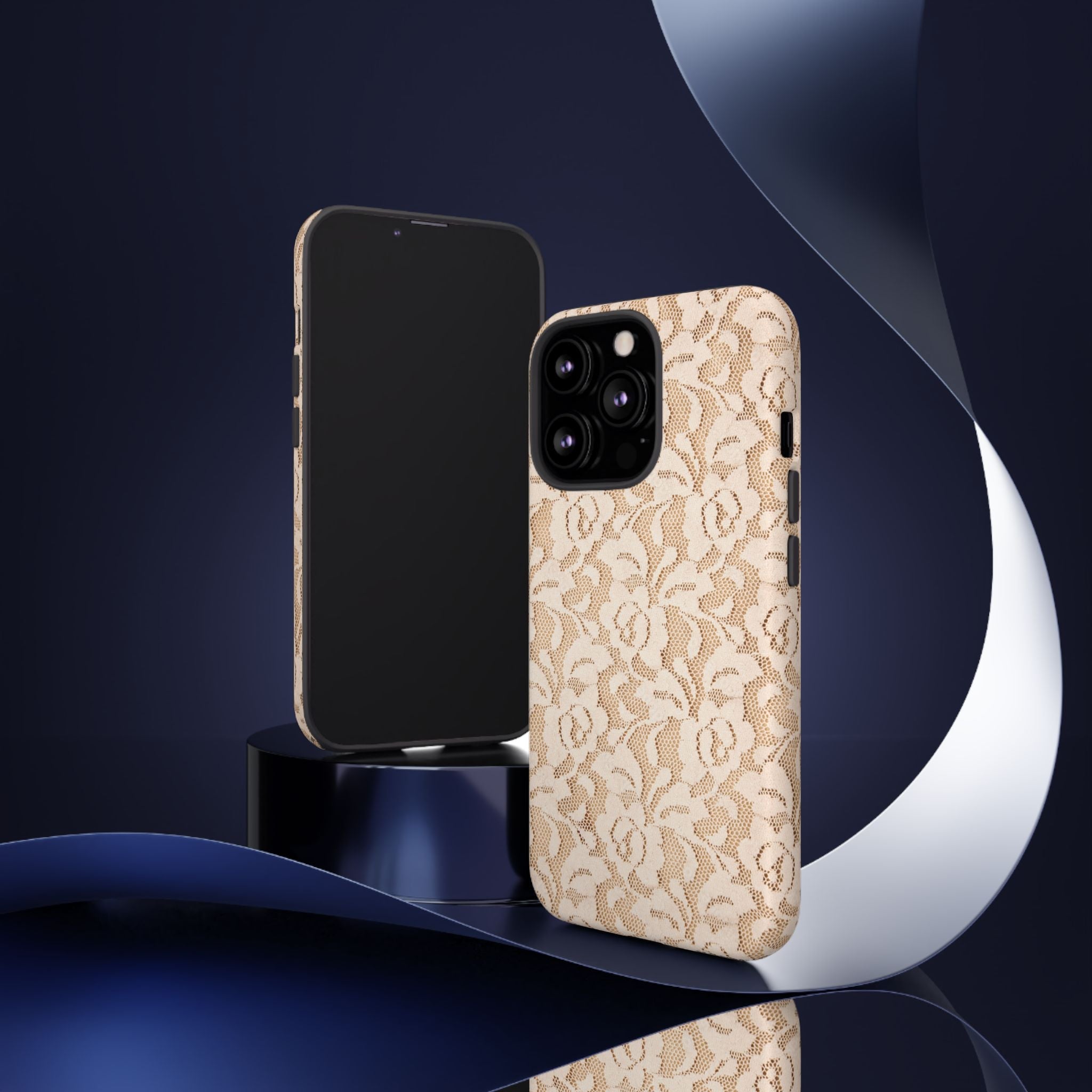 Coastal Toile Premium Tough Shining Phone Case (Double Layer) Available For All iPhone Models