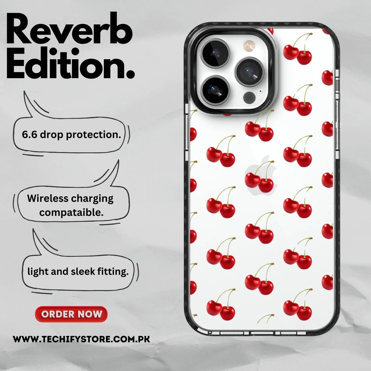Cherries Fall- Reverb- iPhone Cover