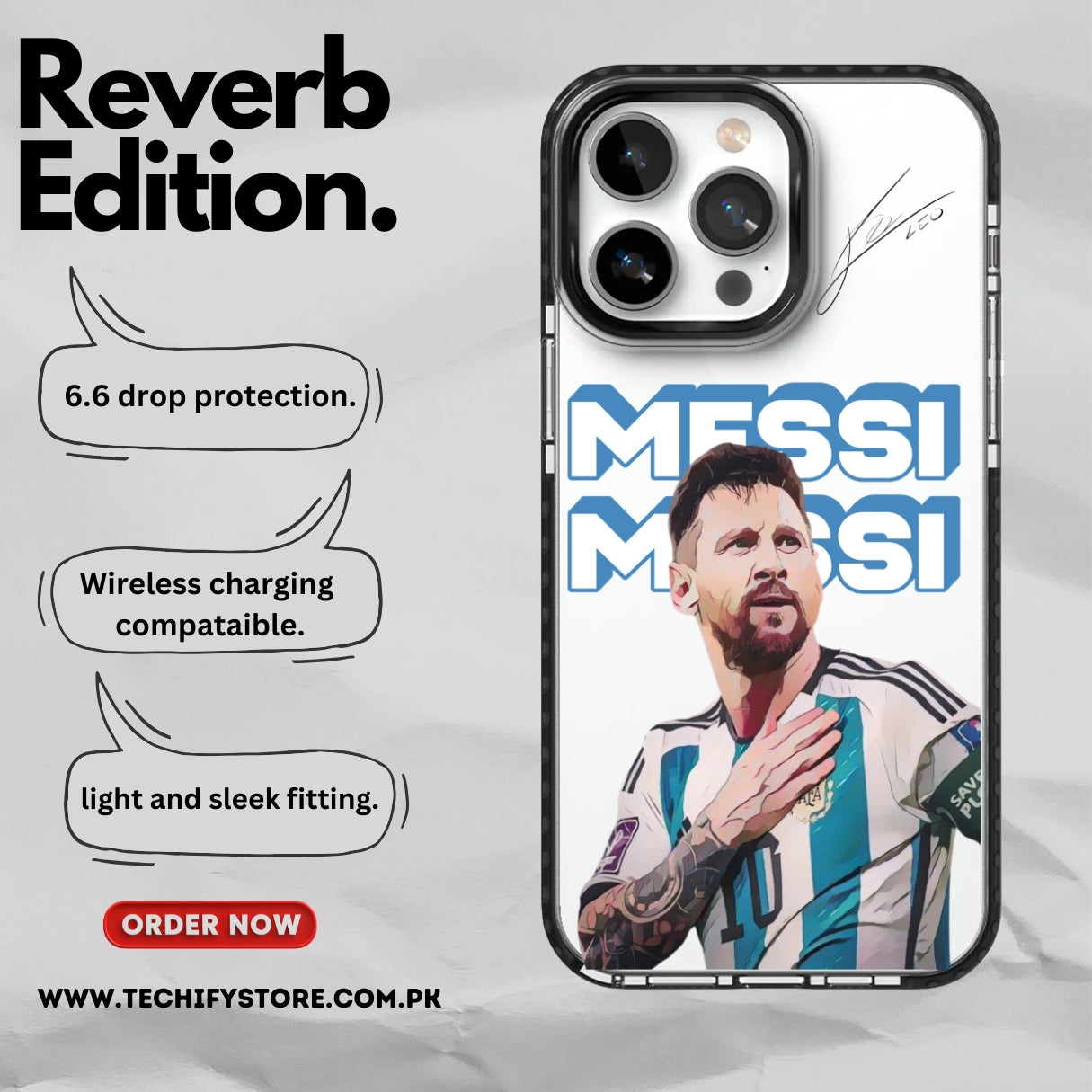 Messi- Reverb- iPhone Cover