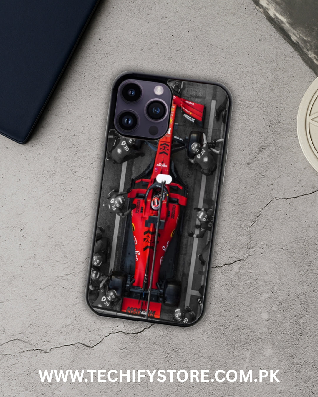 Formula 1- Grey and Red- Gloss Case - Almost All Models