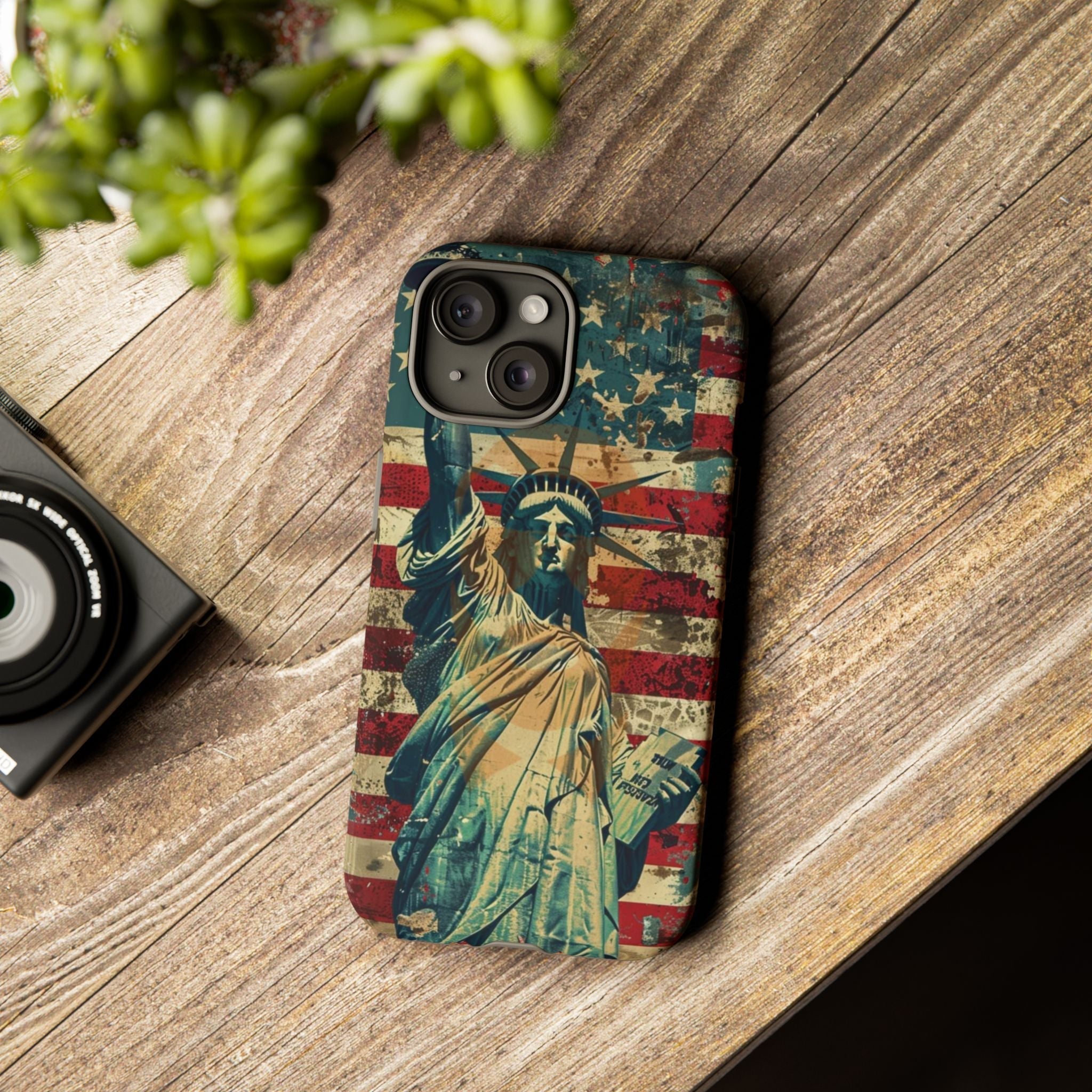 Vintage Liberty Premium Tough Shining Phone Case (Double Layer) Available For All iPhone Models
