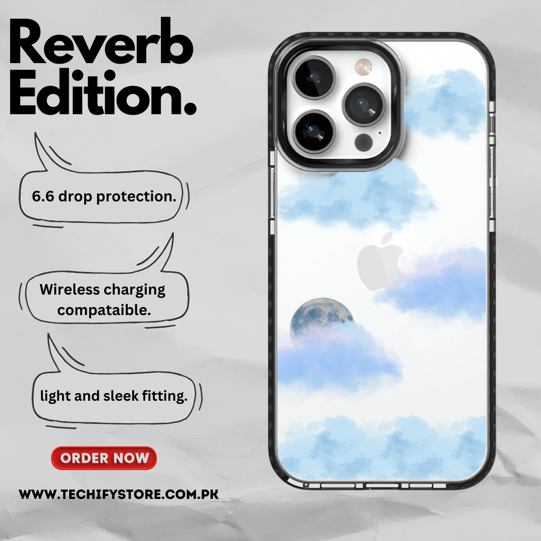 Blue Skies with moon- Reverb- iPhone Cover