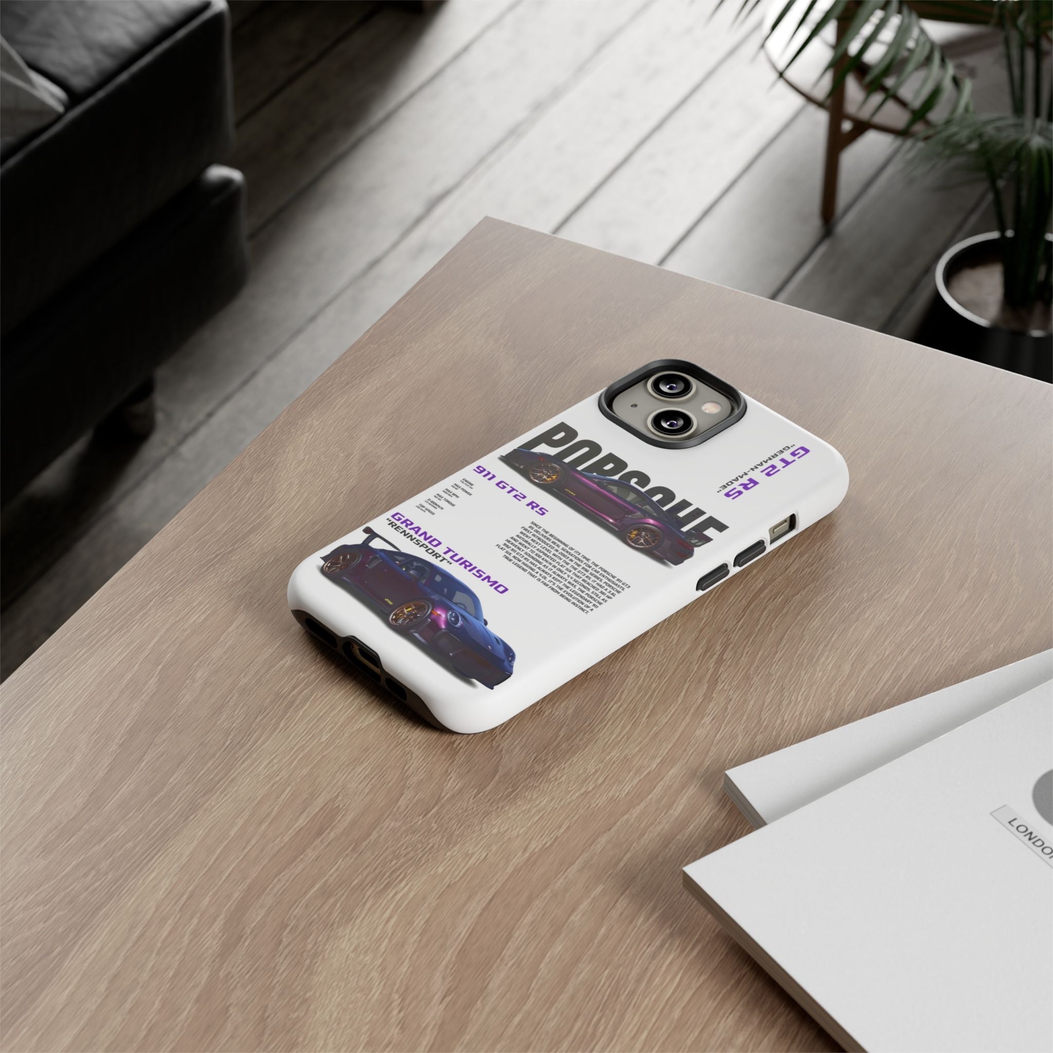 Violet Velocity Premium Tough Shining Phone Case (Double Layer) Available For All iPhone Models
