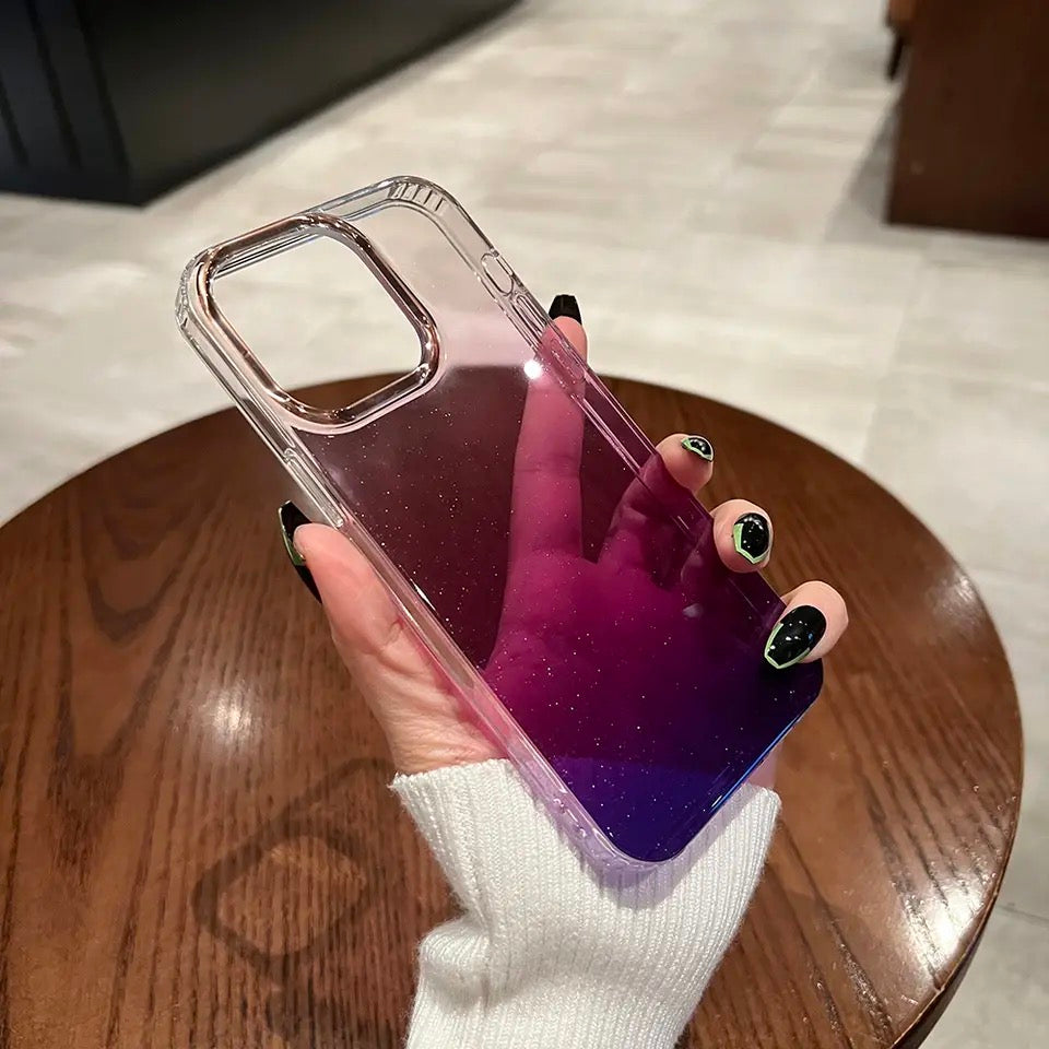 Glitter- Shimmer- Dual Color iPhone Case- Purple
