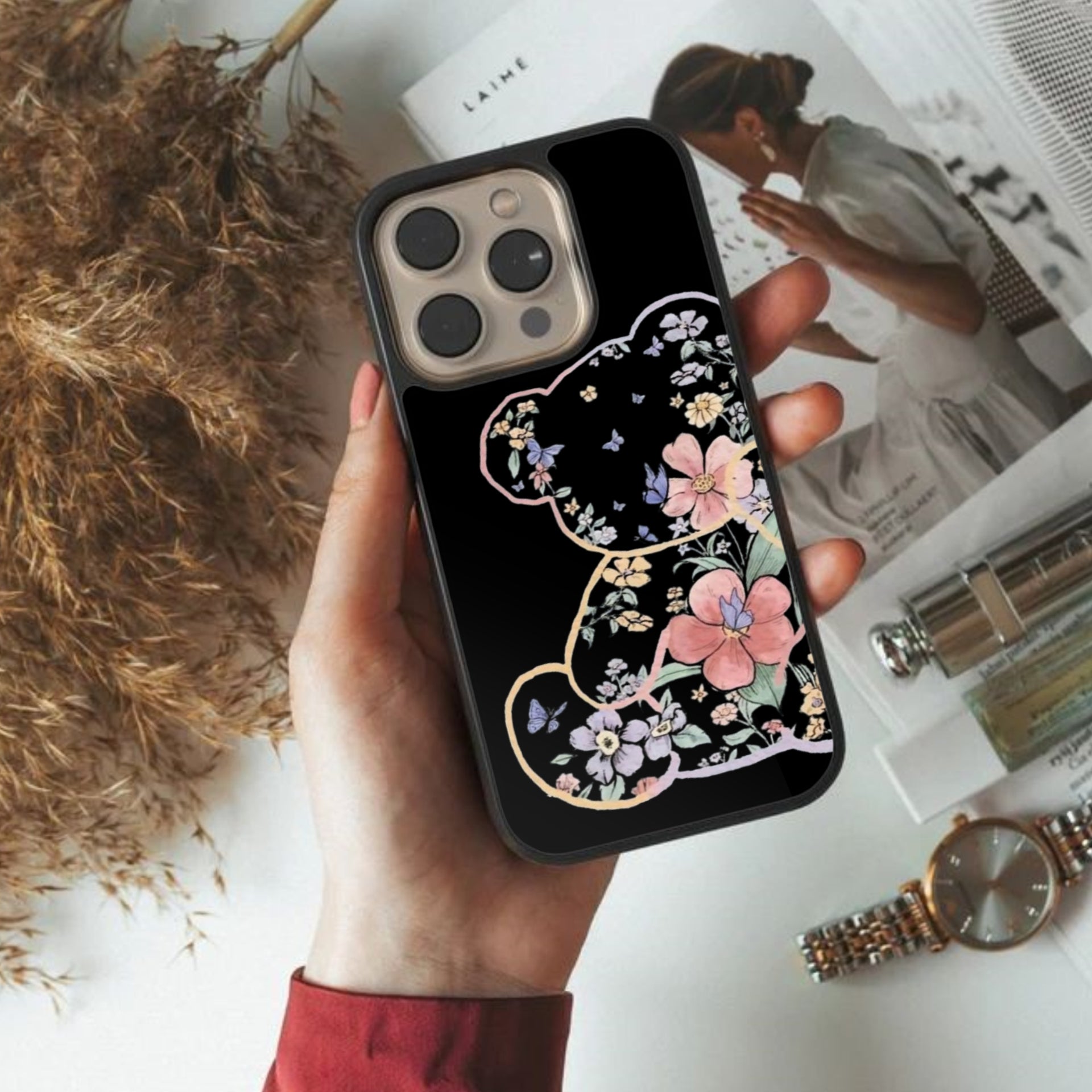 Teady with flower - Gloss Case - Almost All Models