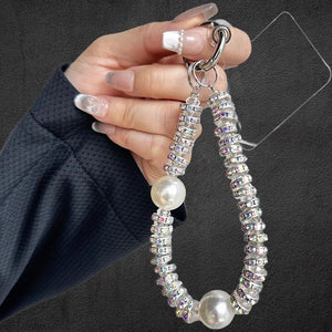 White Pearl Crystal Phone Charm - Custom Phone Case | Techify