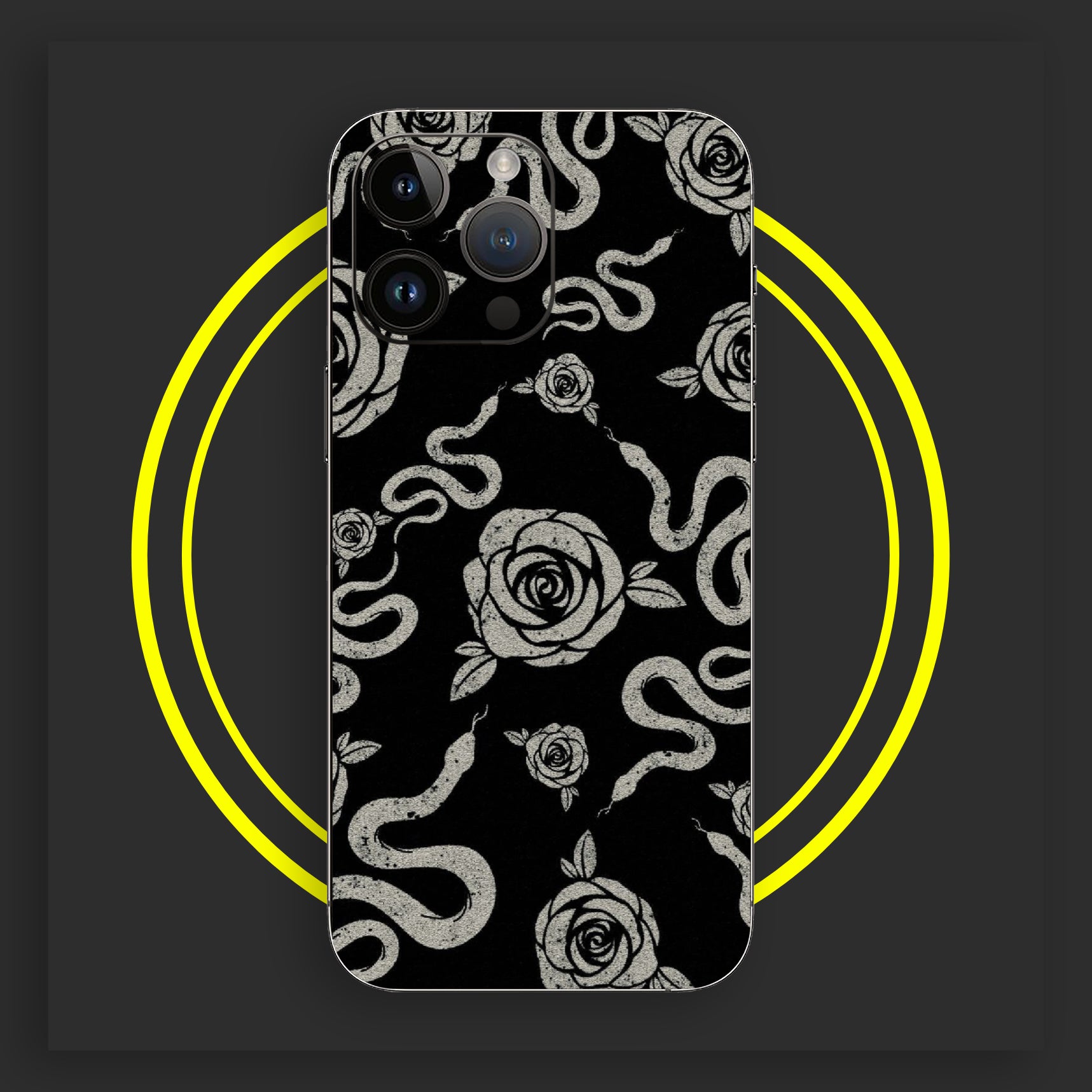 Snake and Roses - Matte Phone Skin - Almost All Models