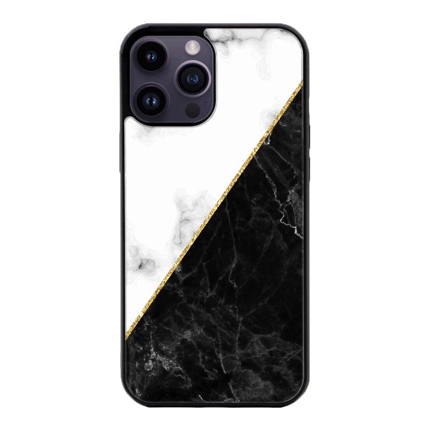 Marble Black and White - Aesthetic- Gloss Case - Almost All Models