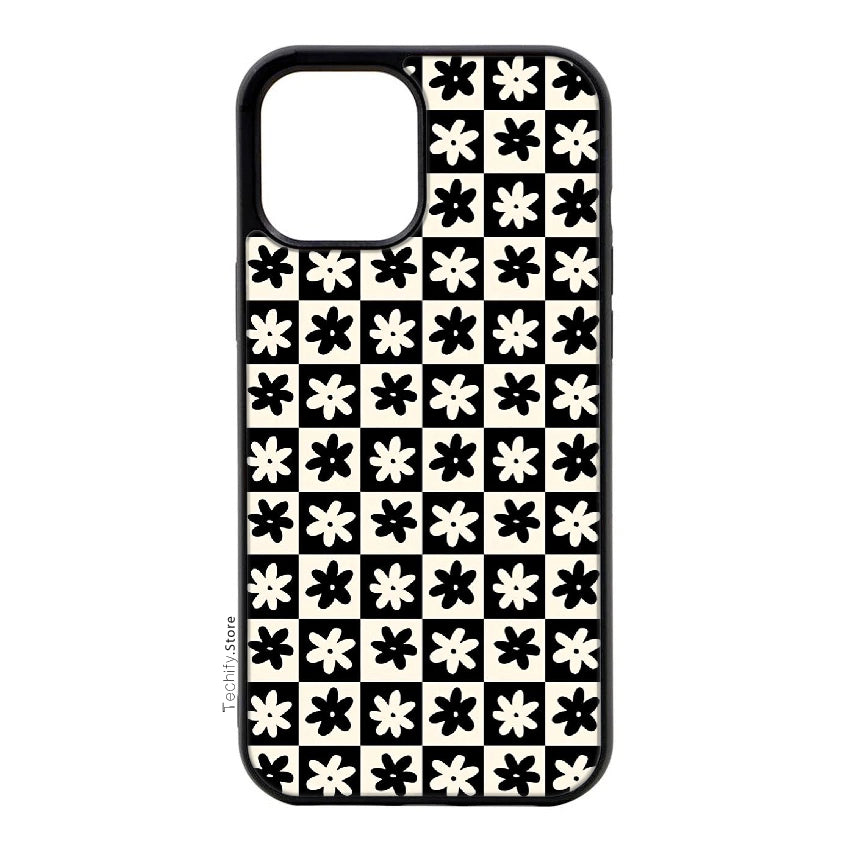 Flower checkered Series-Gloss Cover- Almost All models