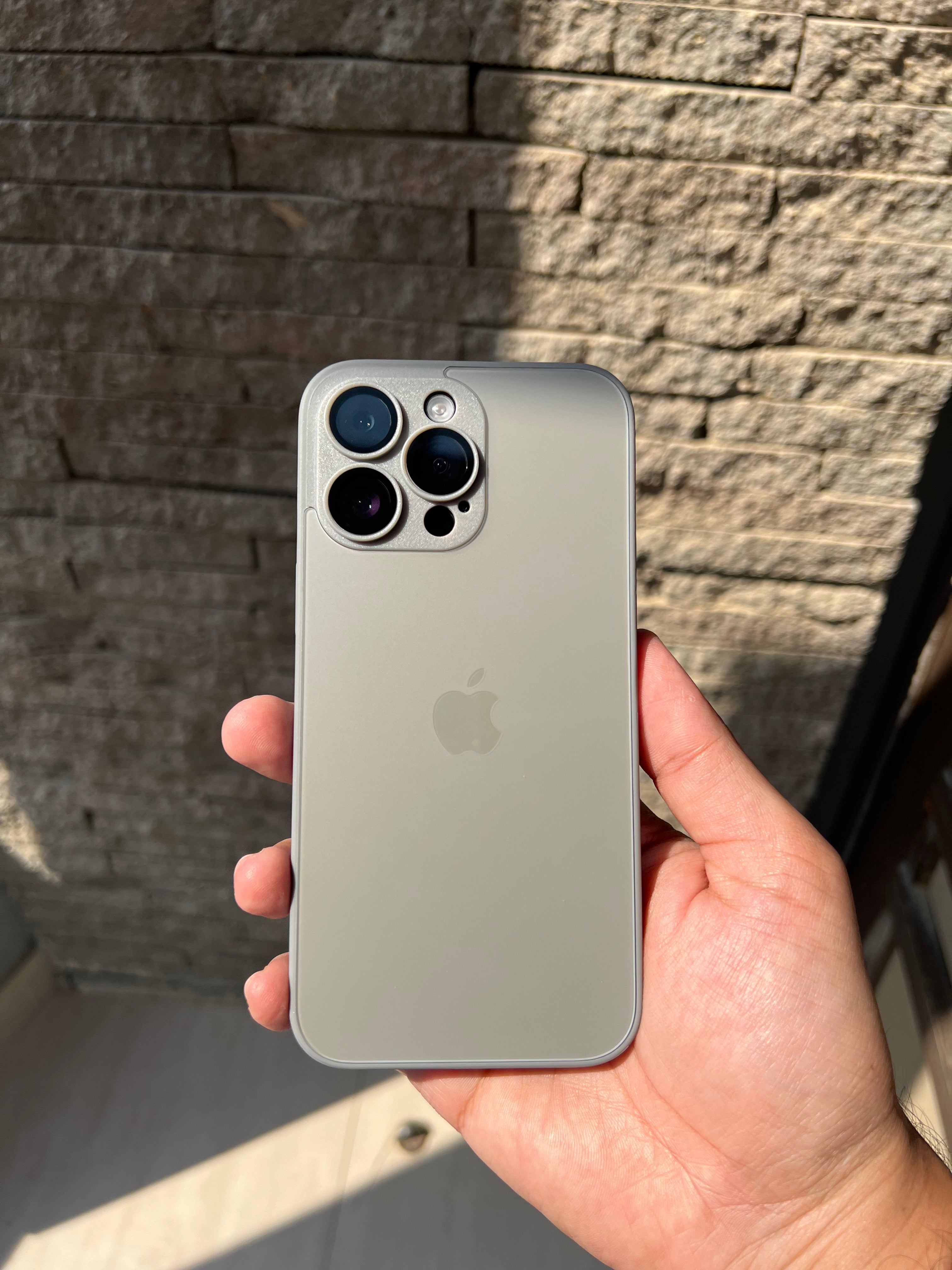 AG Glass-Natural Titanium- Grey-(iPhone 11-15 pro max)