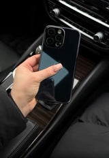 Apple Glass Case- Titanium and Black iPhone 11-15 pro max