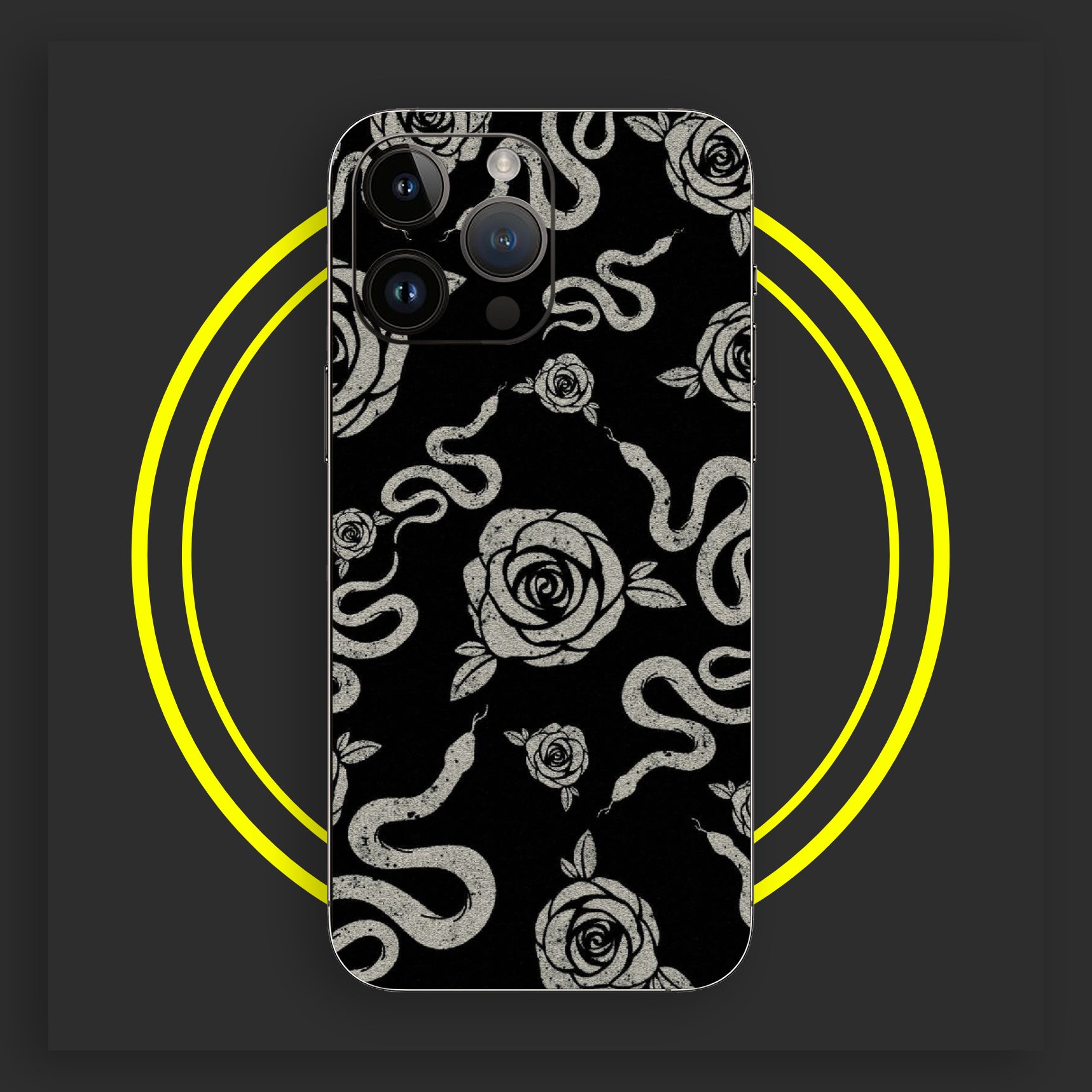 Snake and Roses - Matte Phone Skin - Almost All Models