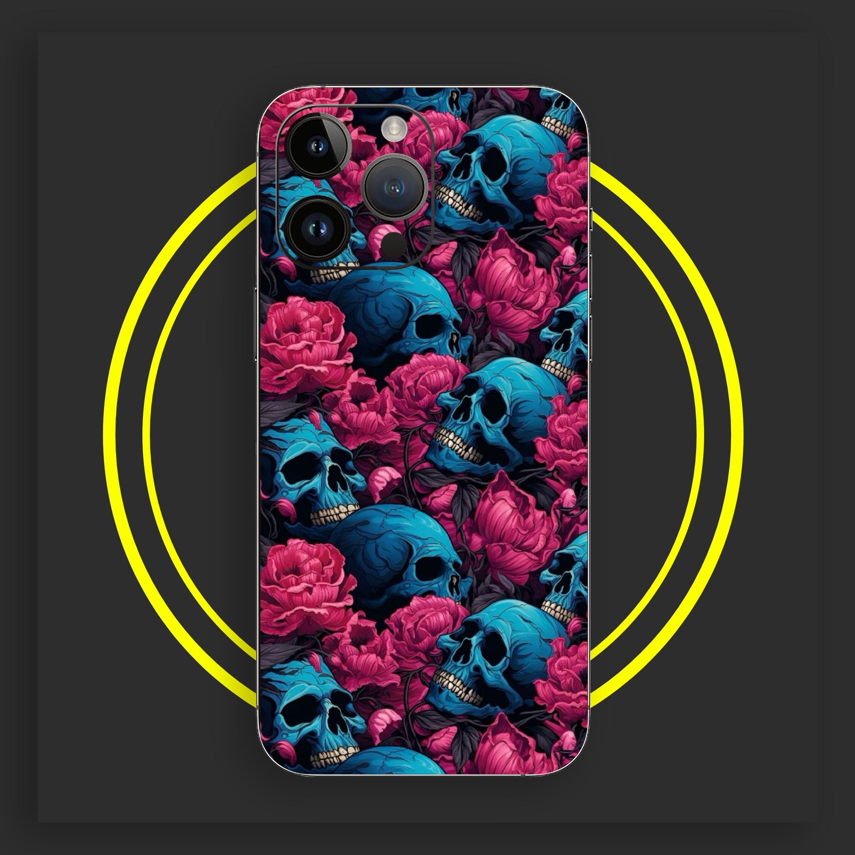 Rose Skulls- Matte Phone Skin - Almost All Models