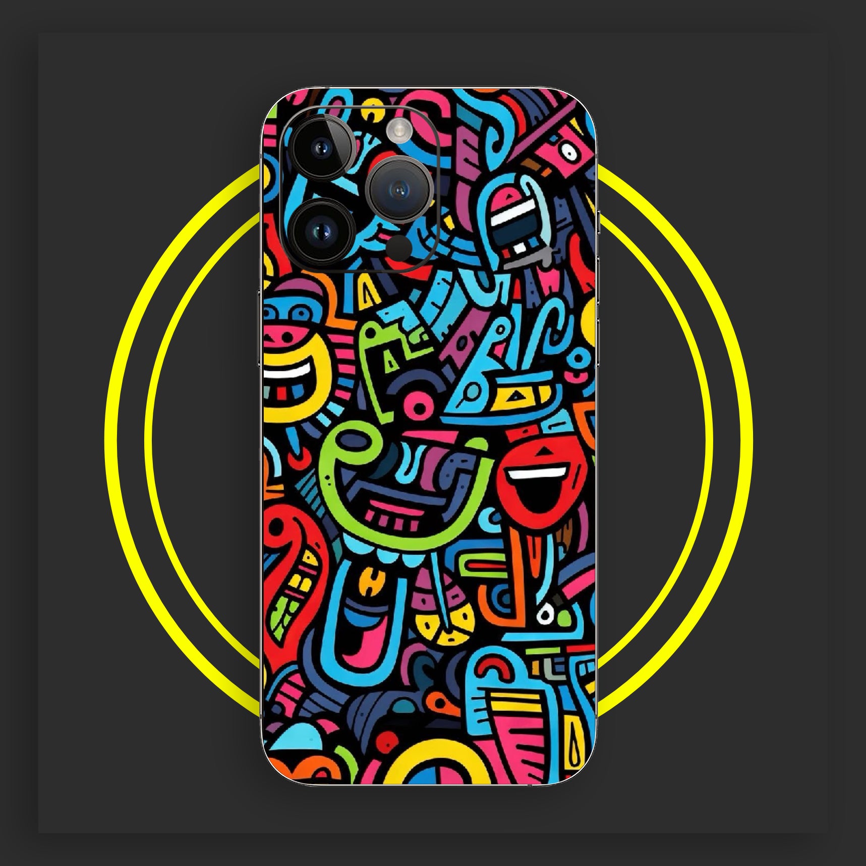 Colored Doodle - Matte Phone Skin - Almost All Models