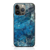 iPhone 14 Pro Max- Blue Marble Series - Premium Printed Glass Case