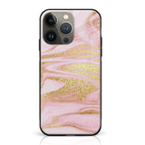 iPhone 14 Pro Max - Pink Marble Series - Premium Printed Glass Case