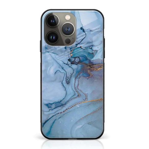 iPhone 14 Pro Max- Blue Marble Series - Premium Printed Glass Case