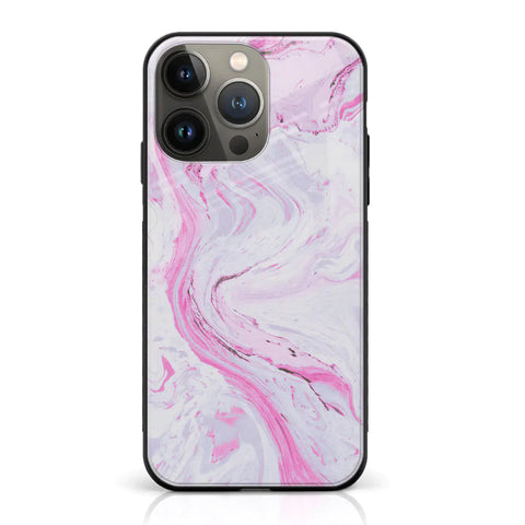 iPhone 14 Pro Max - Pink Marble Series - Premium Printed Glass Case