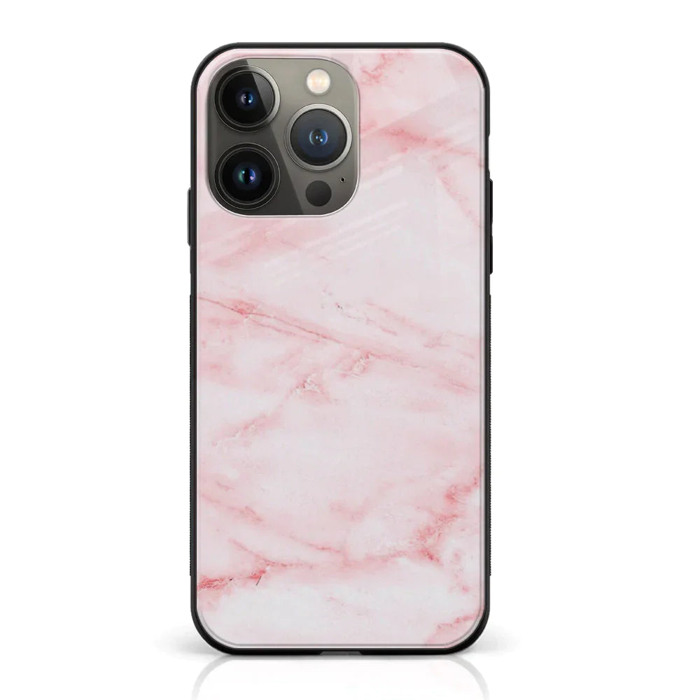 iPhone 14 Pro Max - Pink Marble Series - Premium Printed Glass Case