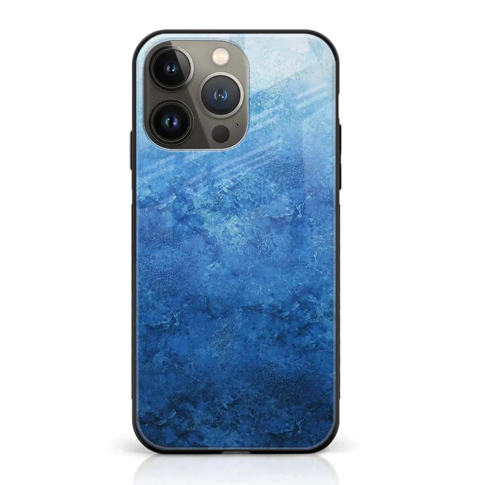 iPhone 14 Pro Max- Blue Marble Series - Premium Printed Glass Case