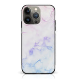 iPhone 14 Pro Max - White Marble Series - Premium Printed Glass Case