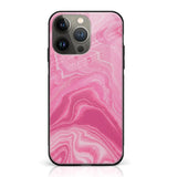 iPhone 14 Pro Max - Pink Marble Series - Premium Printed Glass Case