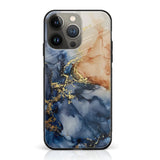 iPhone 14 Pro Max- Blue Marble Series - Premium Printed Glass Case