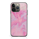 iPhone 14 Pro Max - Pink Marble Series - Premium Printed Glass Case