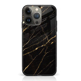 iPhone 14 Pro Max - Black Marble Series - Premium Printed Glass Case