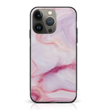 iPhone 14 Pro Max - Pink Marble Series - Premium Printed Glass Case