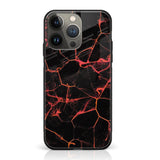 iPhone 14 Pro Max - Black Marble Series - Premium Printed Glass Case