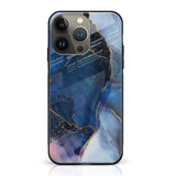 iPhone 14 Pro Max- Blue Marble Series - Premium Printed Glass Case