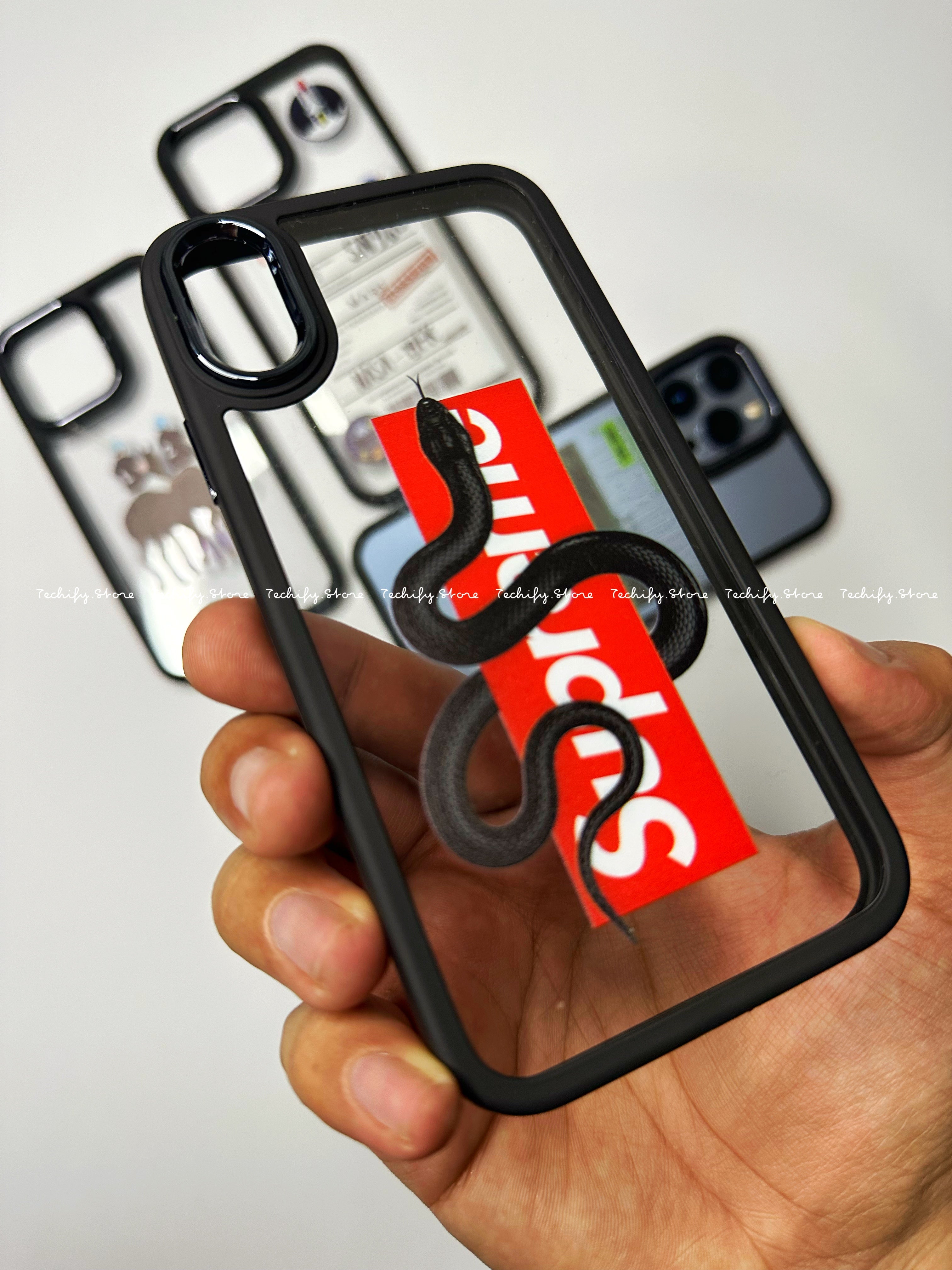 Supreme with Snake - Black Borders- iPhone Cover